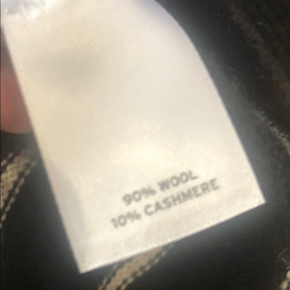 Halogen Cashmere Wool Back Zip Striped Sweater SM - Picture 7 of 7